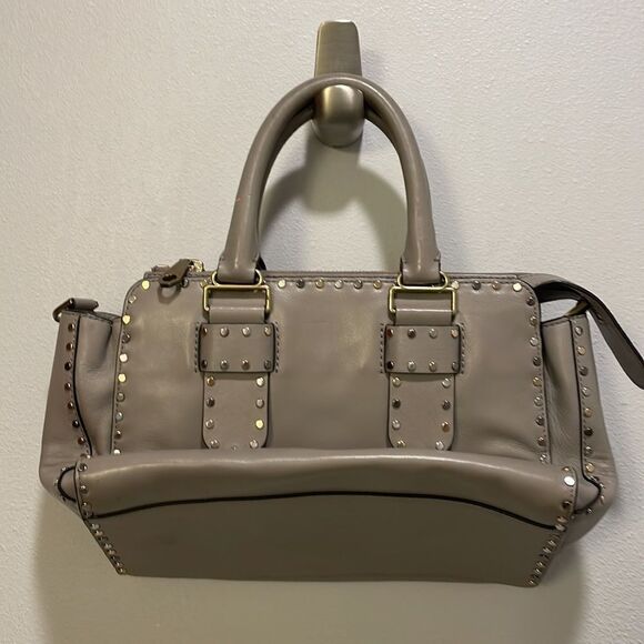Rebecca Minkoff gray leather studded purse - Picture 5 of 16